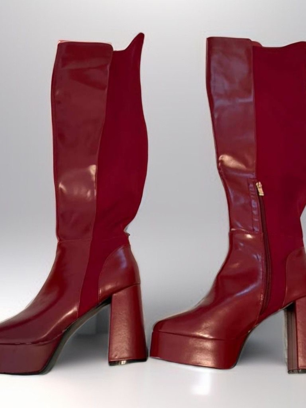 Women’s Tall Platform Boot in Deep Red
